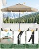 Sekey Sonnenschirm 200 cm Gartenschirm Rund Marktschirm Knickbar mit Kurbel, LxB: 200x200 cm, mit Überhang, Windstabil & neigbar, ideal für Balkon, Garten, UV 50+ Bild 2