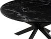 Esstisch rund ⌀ 137 cm Marmor schwarz / Kreuzgestell Eisen schwarz BARCELONA #417 Bild 3