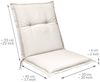 Beautissu Sitzauflage 2er Set Niedriglehner Auflagen Base NL, 100x50cm, Natur, 6cm Dickes Sitzpolster Sitzauflage für Garten Balkon Camping Stuhl Bild 2