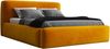 Polsterbett LUMO 140x200 ohne Matratze mit Bettkasten und Lattenrost. Farbe: Senf 8 Bild 4