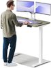 Desktronic HomeOne Elektrisch höhenverstellbarer Schreibtisch 120x60cm Weiß/Grün mit Memory-Funktion, Anti-Kollisions Technologie, USB-A und USB-C-Ladeanschlüssen Bild 1