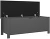vidaXL Aufbewahrungsbox mit Kissen Grau 105x40x45 cm 3279328 Bild 4
