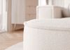 Ecksofa Designersofa Sofa ARLET in Stoff Abriamo Creme Ottomane Links Bild 4