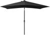 vidaXL Sonnenschirm mit LEDs und Stahl-Mast Schwarz 2x3 m 313792 Bild 3
