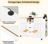 Kücheninsel klappbar MDF Aluminium Rollen Küchenwagen Esstisch Servierwagen Stauraum flexibel mobil Bild 5