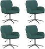 vidaXL Drehstühle 4 Stk. 54 x 58 x 90 cm Dunkelgrün Stoff 3428307 Bild 2