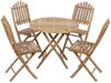 vidaXL 5-tlg. Garten-Essgruppe mit Kissen Klappbar Bambus 3063976 Bild 2