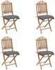 vidaXL 5-tlg. Garten-Essgruppe mit Kissen Klappbar Bambus 3063976 Bild 3