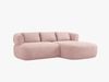 Micadoni 5-Sitzer Ecksofa Jenny Kleine Version Rechts Boucle Now or Never Puderrosa Bild 2