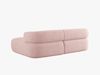 Micadoni 5-Sitzer Ecksofa Jenny Kleine Version Rechts Boucle Now or Never Puderrosa Bild 4