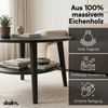 skølm 'Mjölnir' Couchtisch rund, Massivholz Eiche, schwarz lackiert, Wohnzimmertisch Ø70 cm, Beistelltisch für Wohnzimmer mit Ablage Bild 4