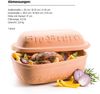 MÄSER 934115 Bio-Bräter Tontopf mit Deckel, fasst ca. 4,5 L, Keramik Topf für schonendes, fettfreies Dampfgaren, als Römertopf (Schmortopf) für Braten, Geschmortes oder Auflauf im Backofen, Natur Ton Bild 3