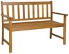 COSTWAY Gartenbank, wetterfest, 2 Sitzer, Massivholz, 360kg, 122 x 56,5 x 86 cm Bild 4