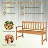 COSTWAY Gartenbank, wetterfest, 2 Sitzer, Massivholz, 360kg, 122 x 56,5 x 86 cm Bild 2