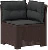 vidaXL 4-Sitzer Garten Sofa mit Kissen Rattan Look PP Braun 3444019 Bild 4