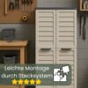 GarPet Garten-Geräteschrank Gartenschrank Wetterfest Outdoor Kunststoffschrank Balkonschrank Bild 4