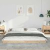 vidaXL Bettrahmen Braun 200 x 220 cm Massives Kiefernholz 873382 Bild 3