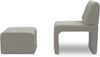 DOMO. collection Sessel 700017, Polstersessel mit Einschubhocker, rechteckig, gepolsterte Rückenlehne, Hocker im Sessel verstaubar, platzsparend, Polsterganitur, 54 x 70 x 82 (BxTxH), schwarz Bild 5
