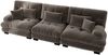 3-Sitzer Ecksofa, Chenille mit tiefem Sitz & modularem Design, 313 x 77 x 81 cm, Braun Bild 5