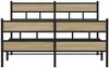 vidaXL Metallbett ohne Matratze Sonoma-Eiche 160x200 cm 3308471 Bild 4