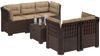 vidaXL 5-Sitzer Gartensofa mit Kissen Rattan-Look PP Braun 3443912 Bild 2