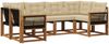 vidaXL Outdoor-Sofagarnitur mit Kissen 6 pcs Natur und Beige 3382177 Bild 2