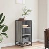 vidaXL Sideboard Grau Sonoma 35,5x35x76 cm Holzwerkstoff und Metall 848952 Bild 3