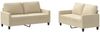 vidaXL 2-tlg. Sofagarnitur mit Kissen Creme Stoff 3201446 Bild 2