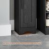 Badezimmerschrank, Badschrank Schmal Hoch, Hochschrank Badezimmer, Badschrank mit Offenen Fach und Tür, Verstellbaren Ablagen, Platzsparender Badregal, Badmöbel, 20 × 20 × 180 cm Schwarz Bild 5