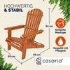 Casaria Gartenliege, Akazie-Holz, wetterfest & klappbar, mit Armlehnen, 160 kg belastbar, braun, 94 x 84 x 69 cm Bild 5