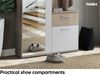 MEBLINI Garderobenschrank Flur mit Spiegel - LUXOR - 97x30x195cm R/L - Sonoma Eiche/Weiß - Garderobe Schrank - Flurgarderobe schmal - Garderobe Flur Möbel Set - Flurschrank hoch Bild 4