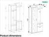 MEBLINI Garderobenschrank Flur mit Spiegel - LUXOR - 97x30x195cm R/L - Sonoma Eiche/Weiß - Garderobe Schrank - Flurgarderobe schmal - Garderobe Flur Möbel Set - Flurschrank hoch Bild 5