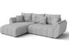 AX LIVING L Form Couch hellgrau Verciani Schlaffunktion Bettkasten 280 Bild 2