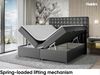 MEBLINI Boxspringbett ASTON 140x200 cm mit Bettkasten - H4/Schwarz Kunstleder Polsterbett - Doppelbett mit Topper & Taschenfederkern-Matratze Bild 3