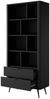 Bettso 'LANTE' Standregal, Holzwerkstoff Schwarz, 194x38x88 cm Bild 2