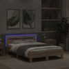 vidaXL Bettgestell mit Kopfteil LED-Beleuchtung Sonoma-Eiche 120x200cm 3207555 Bild 4