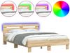 vidaXL Bettgestell mit Kopfteil LED-Beleuchtung Sonoma-Eiche 120x200cm 3207555 Bild 2