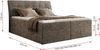 Boxspringbett DAGOS 200 x 200 cm mit Kopfteil, Lattenrost und Stauraum – Doppelbett mit Matratze & Topper T25 , stabile Konstruktion, Bettkasten, modernes Design - Braun Schenille grob gewebt - H3 Bild 5