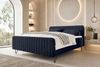 Boxspringbett Aurelio - Boucle-Stoff - dunkelblau - 140x200 cm Bild 2