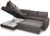 Ecksofa Schlafsofa Sofa MARNO in Stoff Chill Me Dunkelbeige Ottomane Links Bild 3