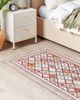 Teppich Baumwolle mehrfarbig geometrisches Muster 80 x 150 cm Kurzflor ANADAG Bild 3