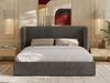 Polsterbett Bett mit Holzlattenrost Schlafzimmer Bett Doppelbett gepolstertes Kopfteil - EMORA CLASSIC - 160x200 cm - Dunkelgrau Velvet Bild 5