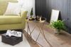 Design Beistelltisch PARMA 42 x 46 x 42 cm Couchtisch Rund Schwarz/Matt Gold, Designer Glas-Wohnzimmertisch modern, Glastisch Metallgestell, Kleiner Sofatisch, Runder Metalltisch Wohnzimmer Bild 3