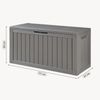 Outdoor-Aufbewahrungsbox Vades 117x47x59 cm Hellgrau, Holzoptik [casa. pro] Bild 3