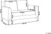 2-Sitzer Sofa grau FENES Bild 2