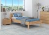 Massivholzbett Buche natur 90x200 Einzelbett Bettgestell mit Rollrost und Matratze 60.73-09 M Bild 2