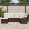 vidaXL Sofa Set mit Kissen 6 pcs Braun Poly-Rattan 3346788 Bild 3
