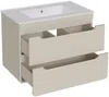 Vente-unique - ARUBA Waschbeckenmöbel Holz, Platte Beige - B 46 cm x H 59 cm x L 80 cm Bild 4