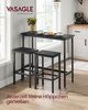 Vasagle Bartisch Bartisch-Set, Stehtisch(100 x 40 x 90 cm) mit 2 Barhockern Bild 2