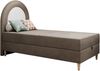 Kinderbett NEST, Boxspringbetten für Kinderzimmer, Jugendbett, Einzelbett mit Matratze 90 x 180 cm - Braun Velvet - Topper T25 Bild 4